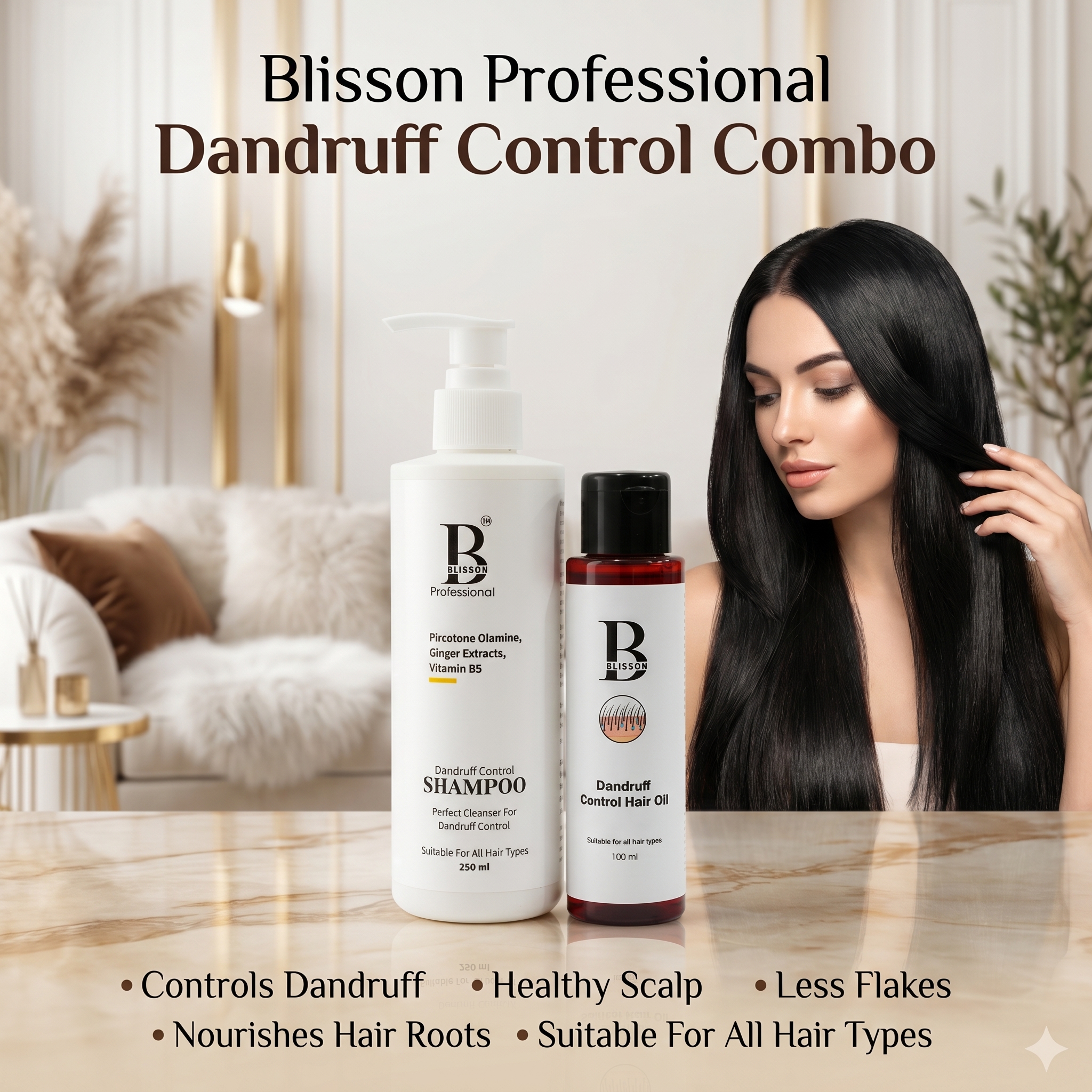 Blisson Professional Dandruff Control Combo (Dandruff Control Shampoo 250ml + Dandruff Control Hair Oil 100ml) thumbnail 6
