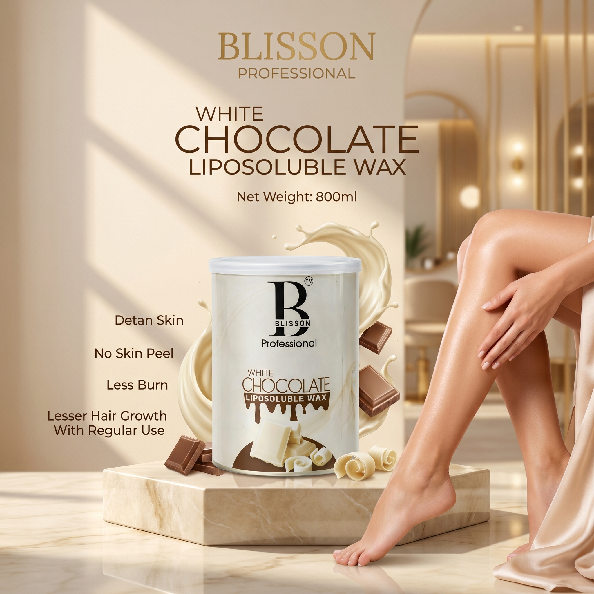 Blisson Professional White Chocolate Liposoluble Wax thumbnail 2