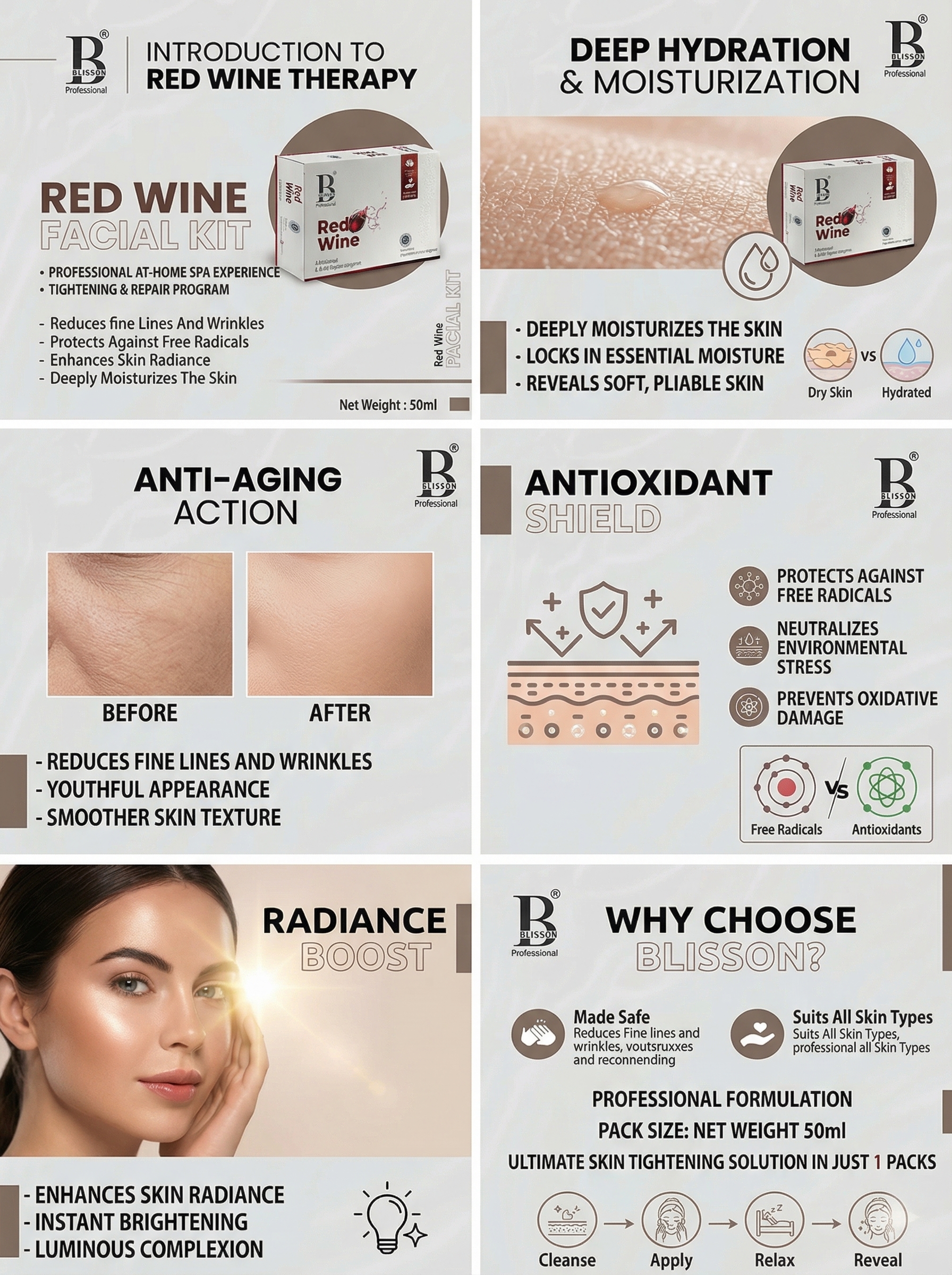 Red Wine Facial Kit – Anti-Aging & Radiance Therapy thumbnail 3