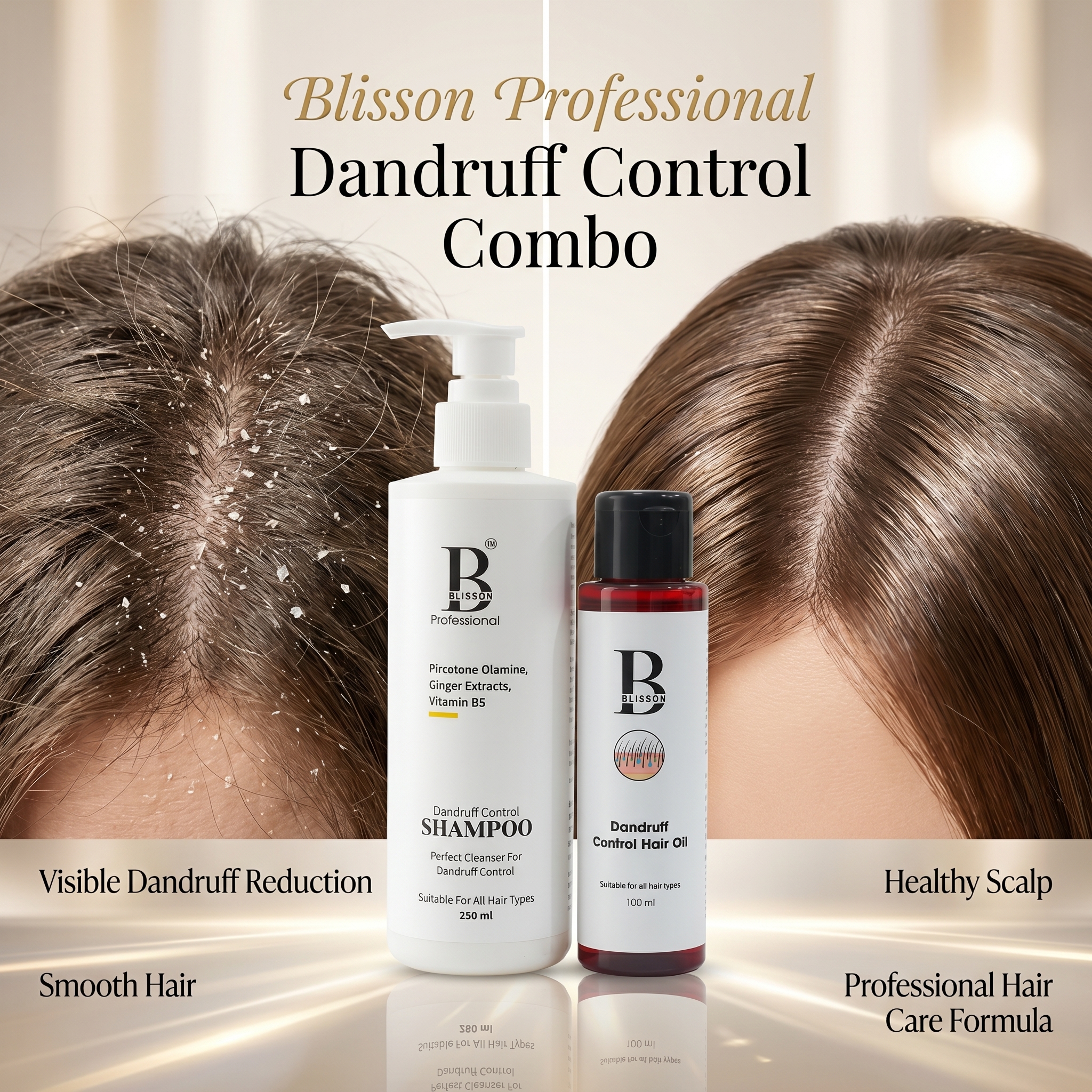 Blisson Professional Dandruff Control Combo (Dandruff Control Shampoo 250ml + Dandruff Control Hair Oil 100ml) thumbnail 3